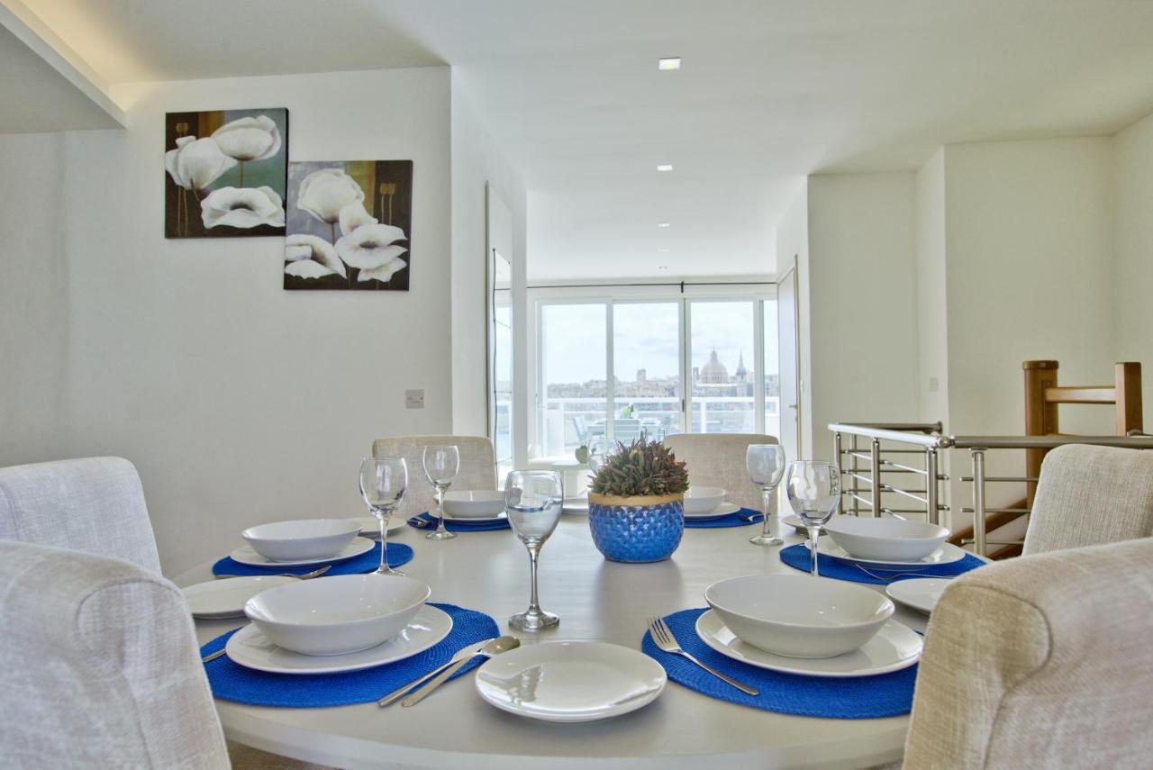 Duplex Penthouse With Sea Views & Private Terrace By Shortletsmalta Sliema